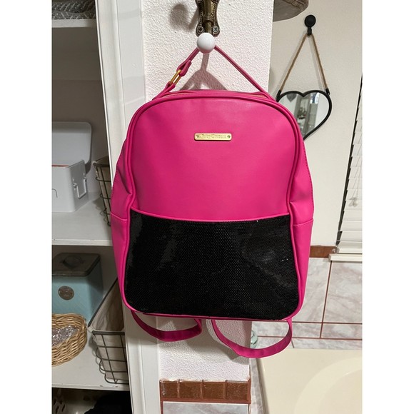 Juicy Couture Pink with black‎ sequin babrbiecore backpack main image 4